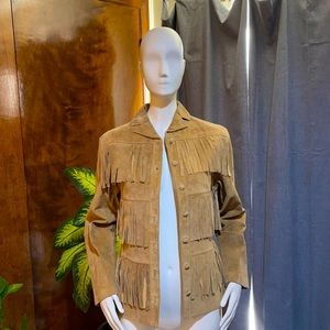 Beautiful leather coat with Fridges